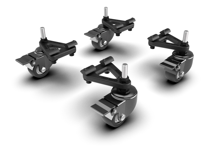 Universal Caster Wheels with Brake & Mounting Brackets