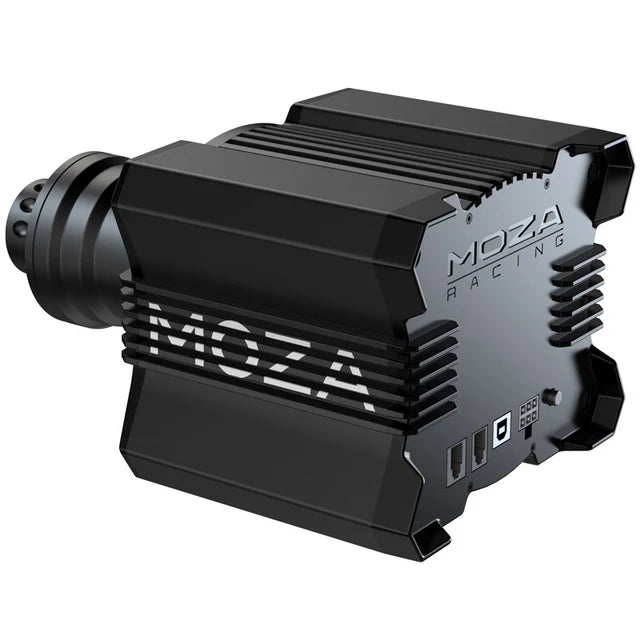 MOZA R9 V2 Direct Drive Wheelbase – frontvisning med kontrolknapper | MySimShop