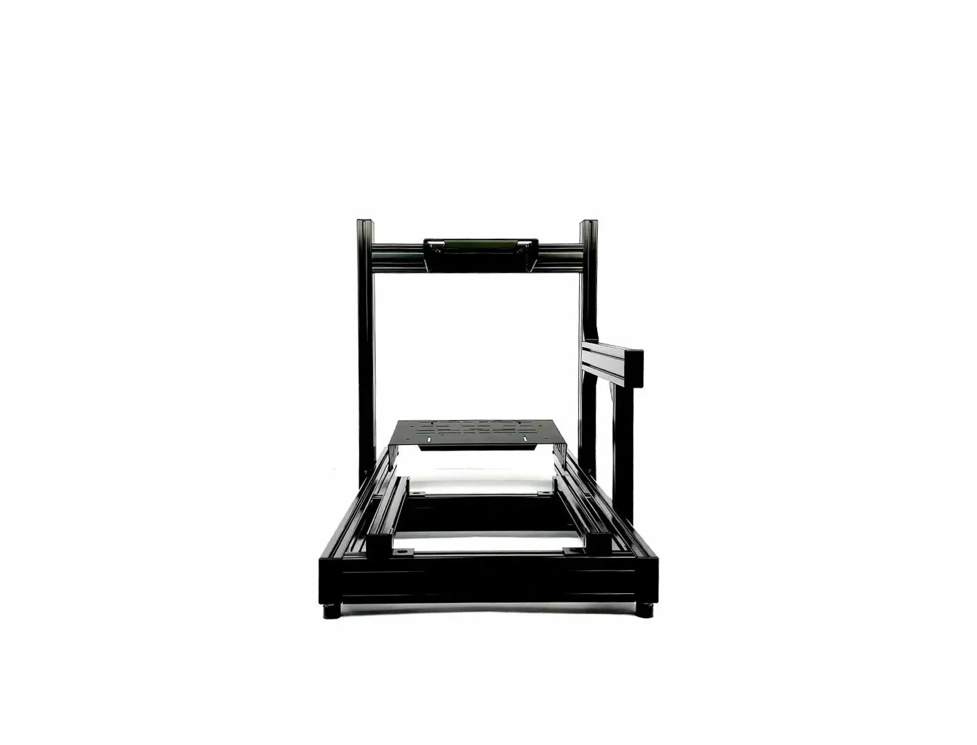 SimXPro X80 GT simracing cockpit med sort stel og justerbare funktioner, designet til realistisk racingspil.