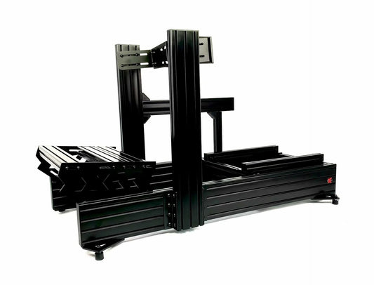 SimXPro XT160 GT simracer-kabine med ratt, pedaler og gearskifte til simracingoplevelse i hjemmet