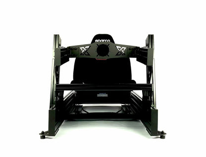 SimXPro XFR Formelracerkabine med rat- og pedaler til simracing, sort og robust for realistisk kørselsoplevelse
