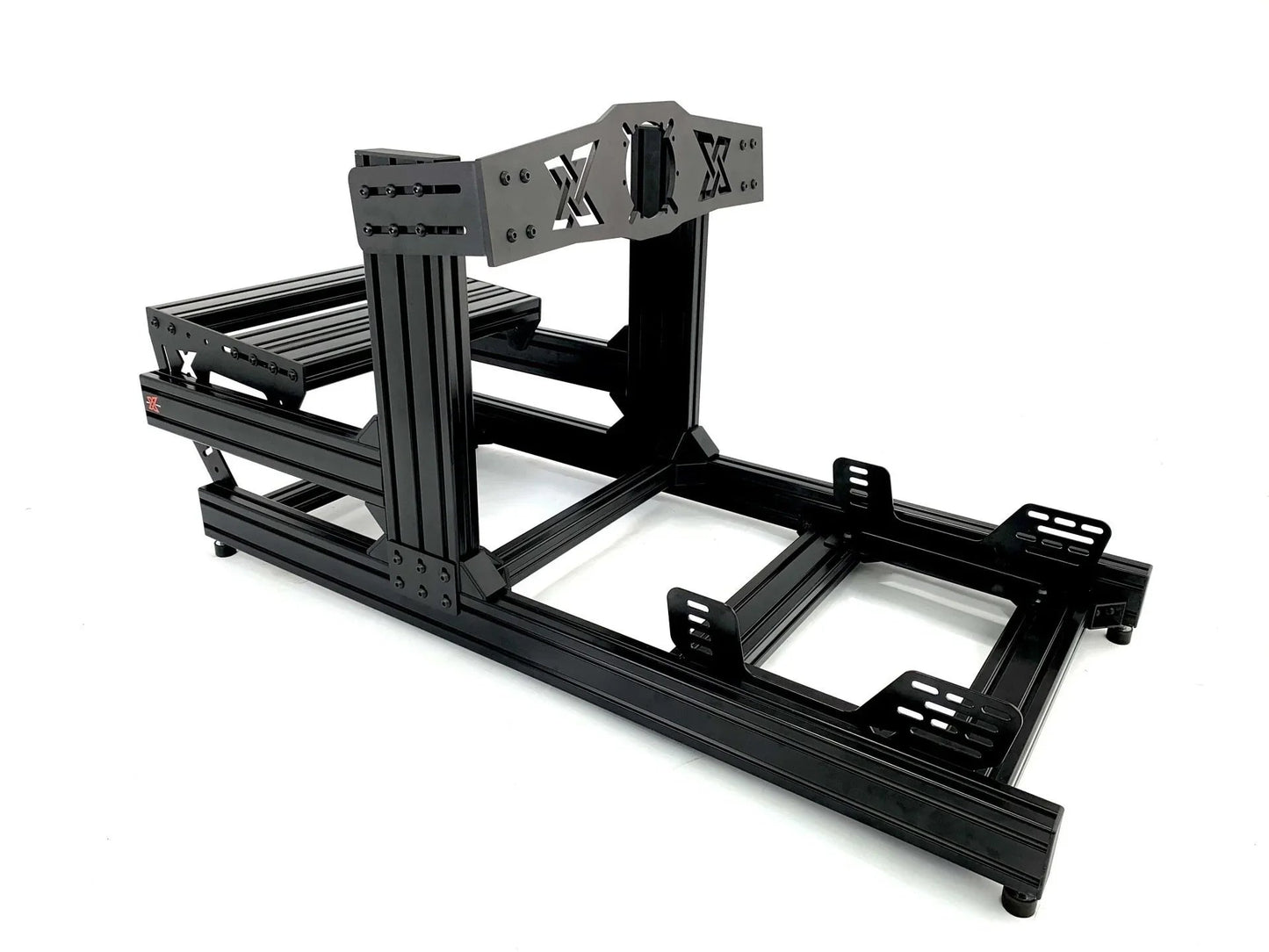 SimXPro FR DD Formel simracer cockpit med sort ramme og justerbare funktioner til realistisk racingoplevelse