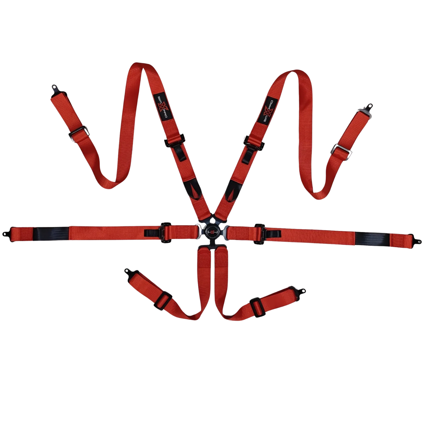 SimXPro Seat Harness til racing- eller flysimulatorer med polstret skulderstrop og justerbare remme, komfortabel og sikker.
