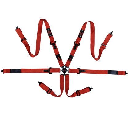 SimXPro Seat Harness til racing- eller flysimulatorer med polstret skulderstrop og justerbare remme, komfortabel og sikker.