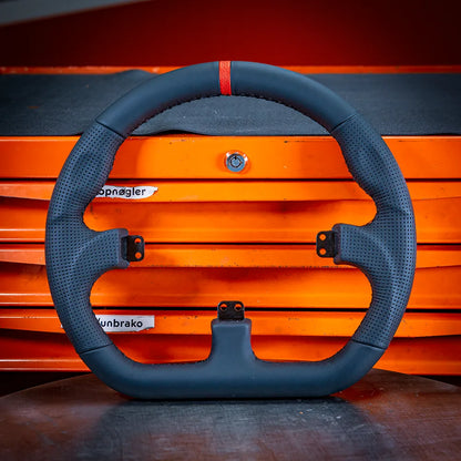 Asetek Racing Closed D Black Leather Rim