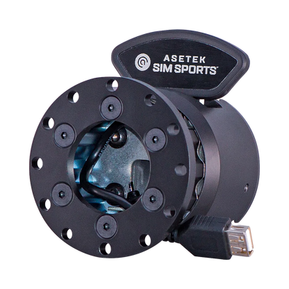 Asetek Racing Invicta QR-adapter til USB-C, simracer hjul tilbehør, vises uden baggrund.