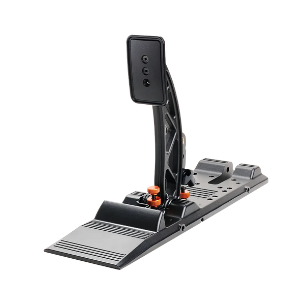 Asetek La Prima koblingspedal til simracing, vist forfra fra venstre side uden baggrund.