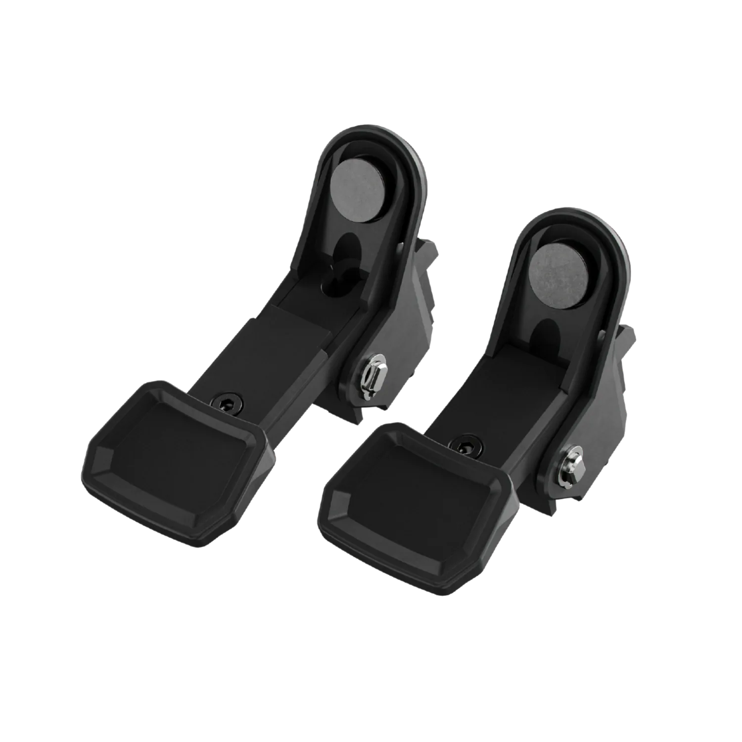 Asetek Racing magnetiske input-paneller til rat, justerbare paddle-aksler til simracing, uden baggrund.