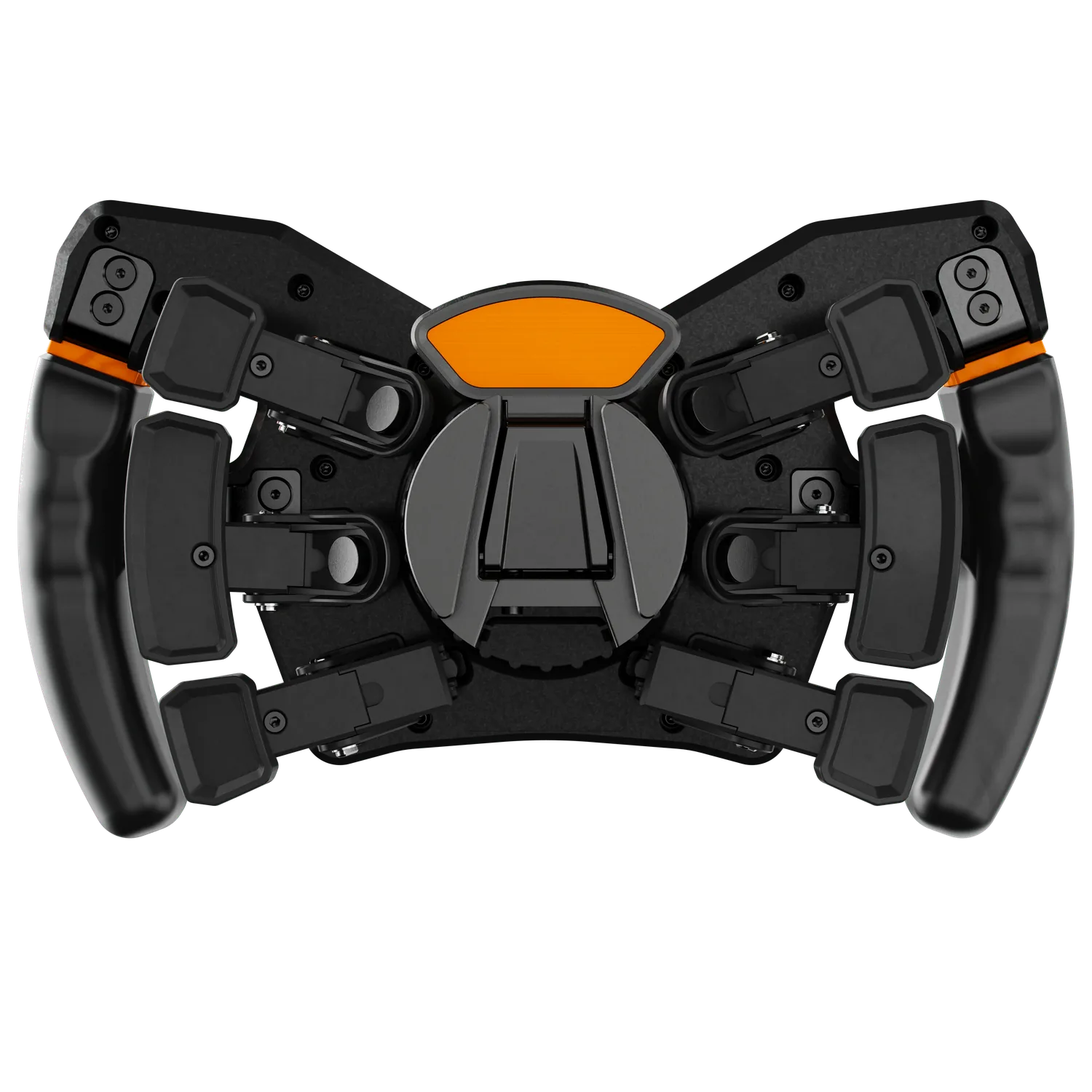 Asetek Racing magnetiske input-pedaler til rat, rustfri stål, med sort gummibelægning til simracing spil.