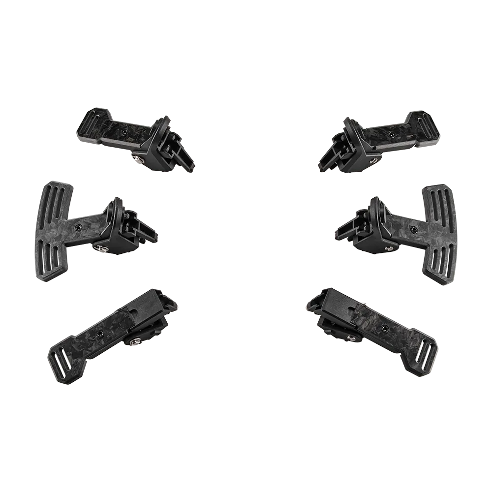 Asetek Racing carbon paddles kit til rat, sportstil og letvægts design, med sort karbonfinish og justerbare monteringer