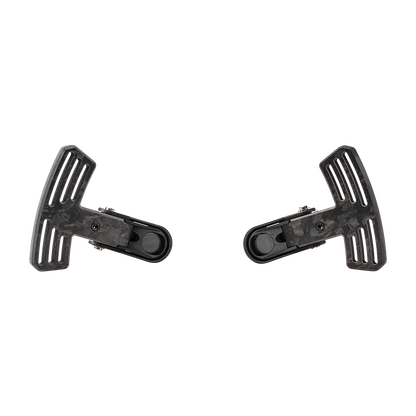 Asetek Racing Carbon paddles kit til rat, med sort carbonfiber design og ergonomisk form, til bilens styringshjul.