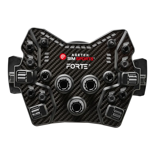 Asetek Racing Forte GT Button Box (B/G/O) – blå variant frontvisning | MySimShop