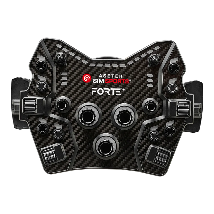 Asetek Racing Forte GT Button Box (B/G/O) – blå variant frontvisning | MySimShop