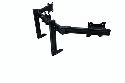 SimXPro Integreret Triple Skærmbeslag HEAVY – sort (VESA 75/100/200)
