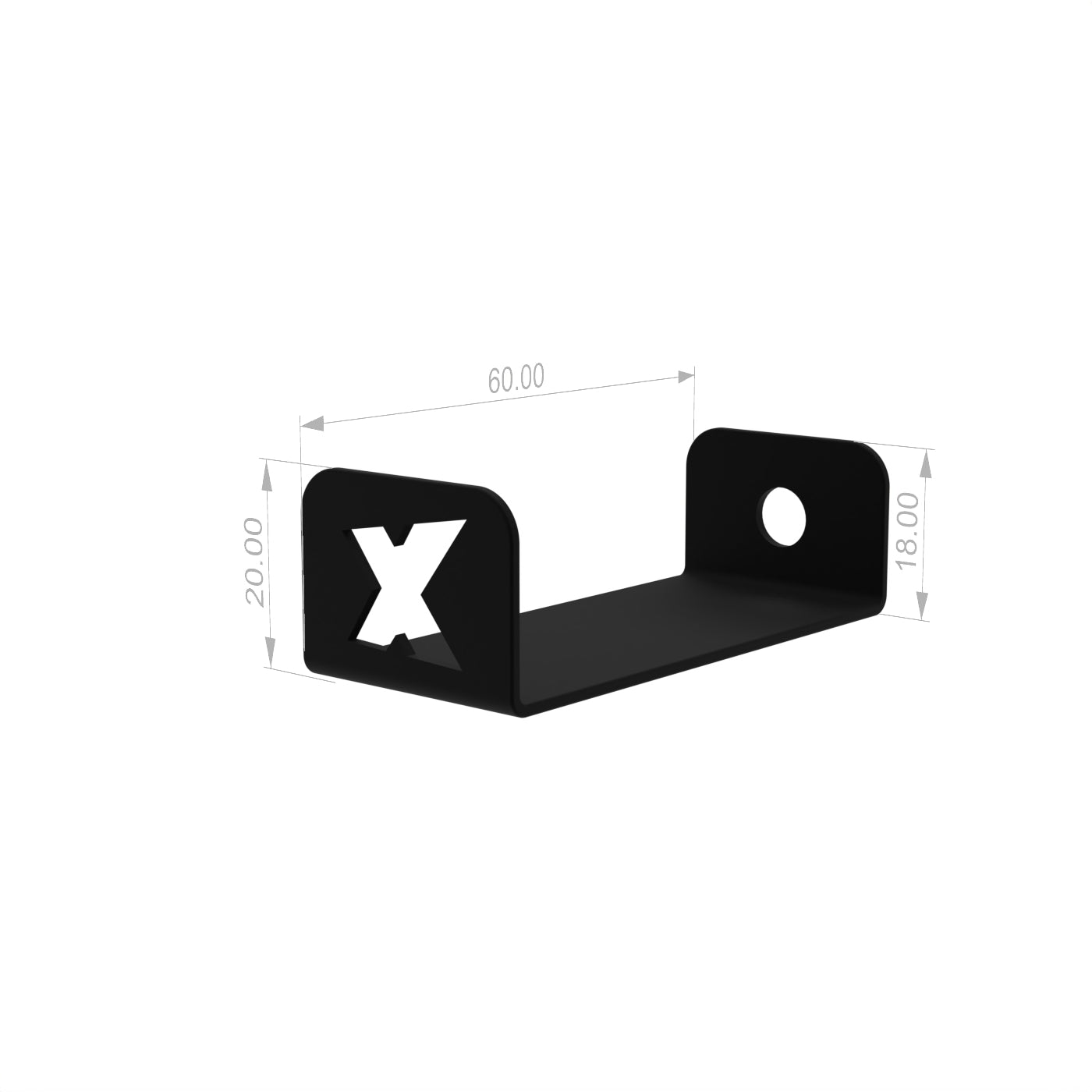 SimXPro headset holder med sort plastdesign, vist med plads til gaming- eller VR-headset