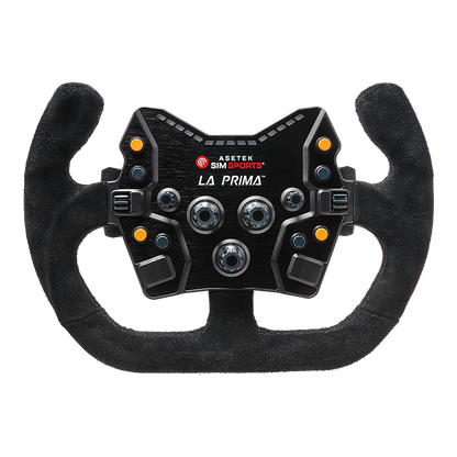Asetek Simsports La Prima Button Box featuring customizable controls for rally and GT racing.