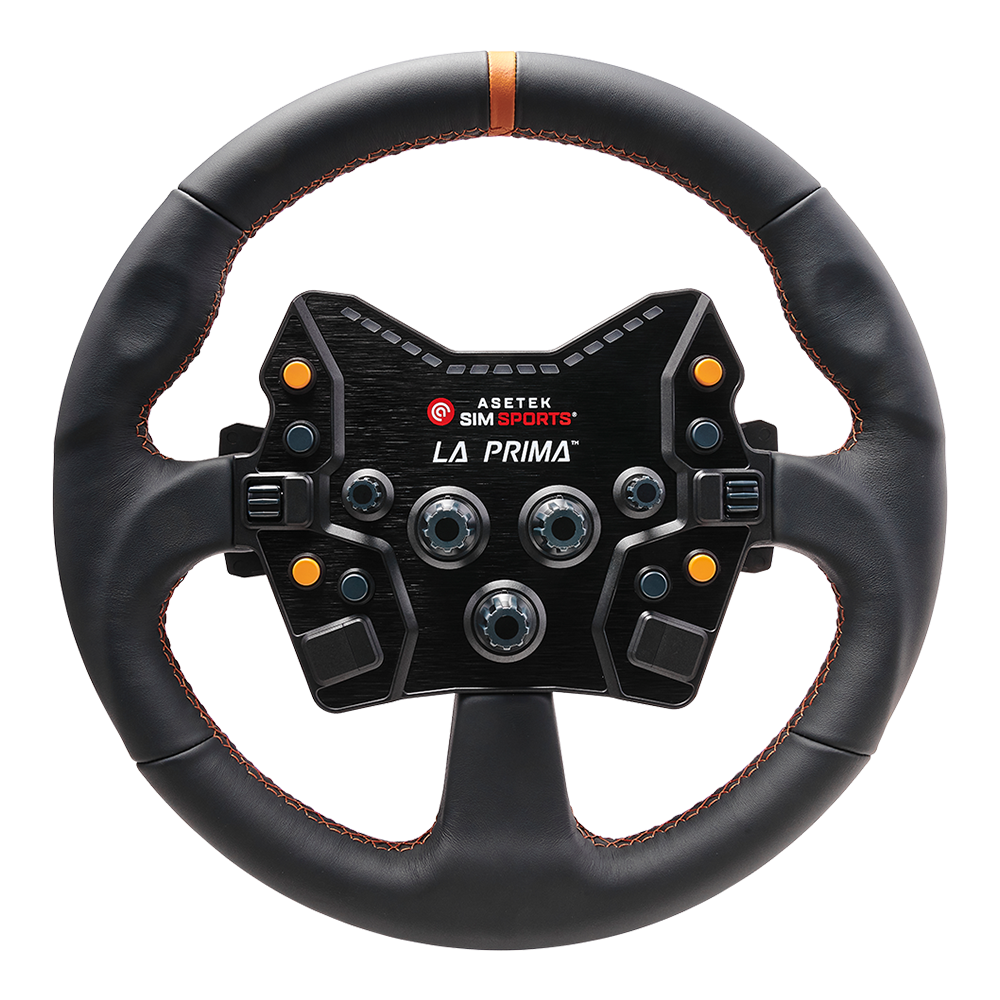 Asetek Simsports La Prima Button Box featuring customizable buttons for racing applications.