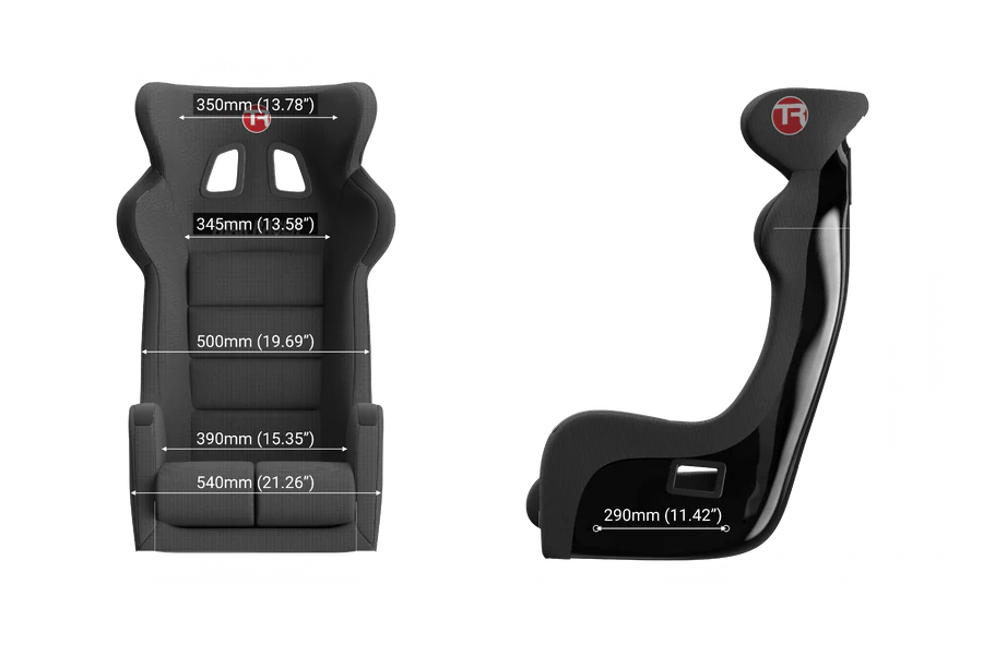 TrakRacer GT Style Fixed Fiberglass Seat
