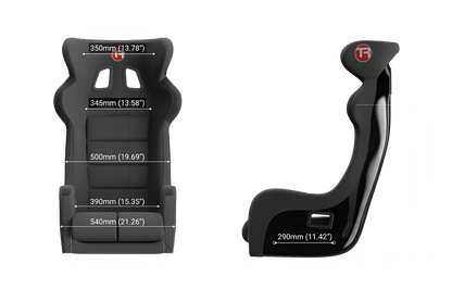 TrakRacer GT Style Fixed Fiberglass Seat