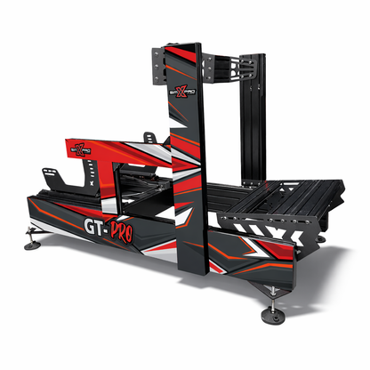 SimXPro GT PRO simracer cockpit med justerbare rat- og pedalhold, robust ramme og realistisk design til racingoplevelser