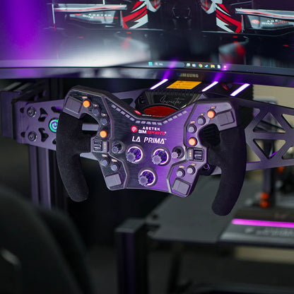 Asetek Racing Formel ratgreb med suede-overflade til bilrattet, komfortabelt og stilfuldt design til racing og bilkørsel.