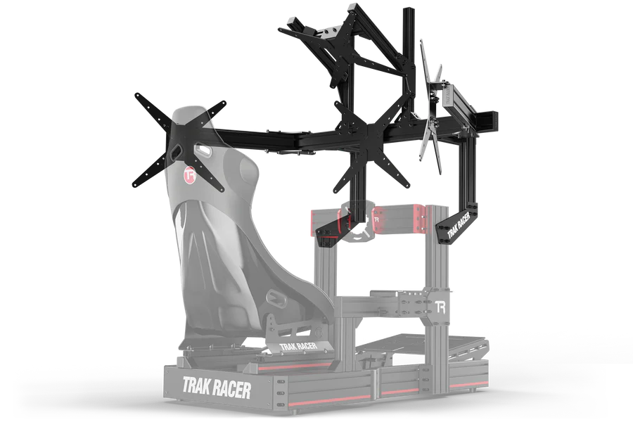 TrakRacer Large Cockpit-Mounted Quad Monitor Stand