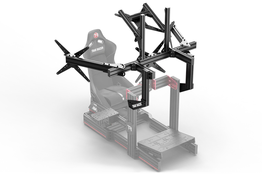 TrakRacer Large Cockpit-Mounted Quad Monitor Stand