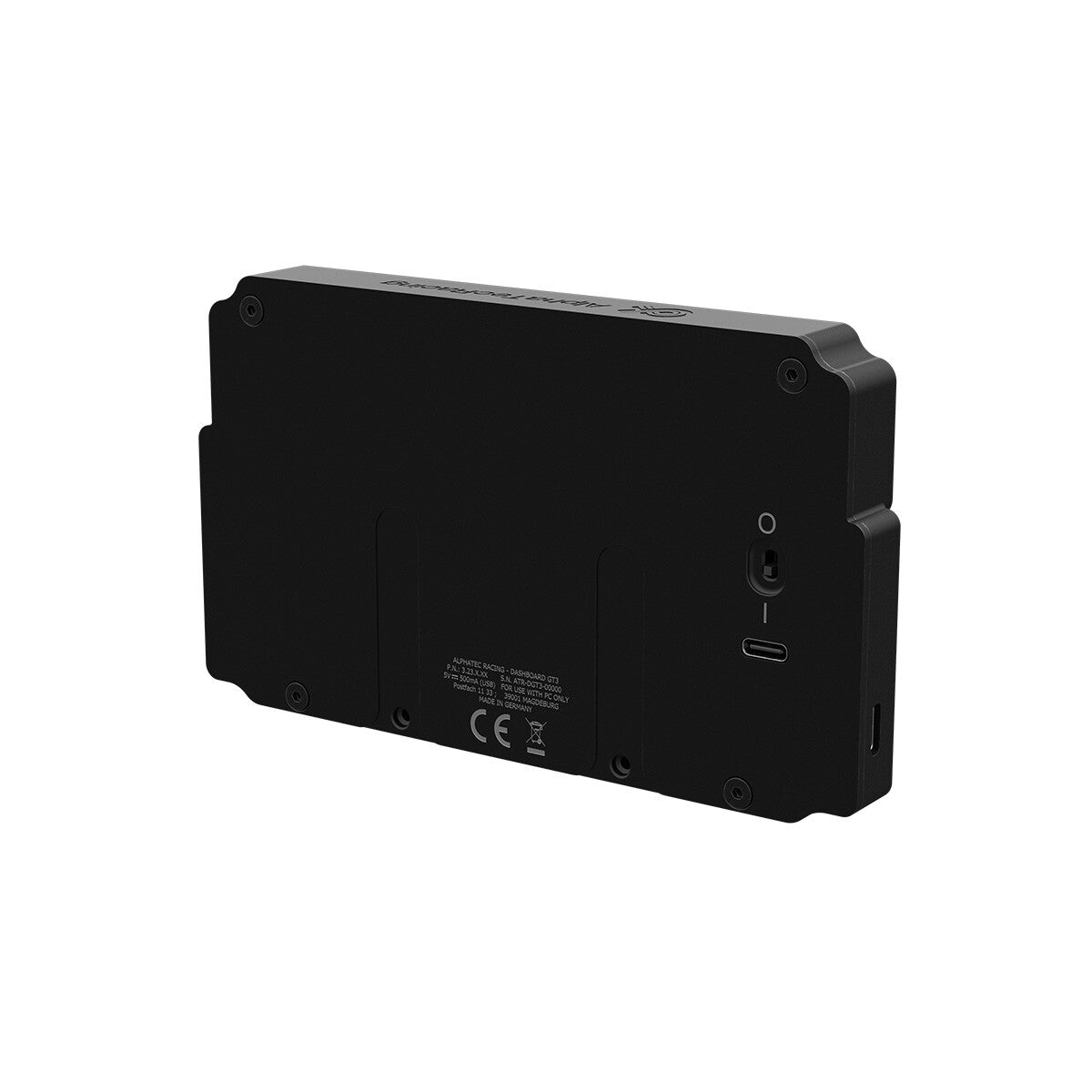 SimXPro AlphaTecRacing GT3 touchscreen dashboard med digitale visere og kontrolknapper til simracing.