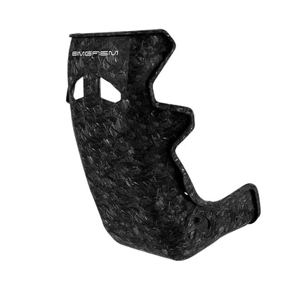 Side profile of the SIMGASM Atlas GT seat with a Forged Carbon Look shell without the removable cushions